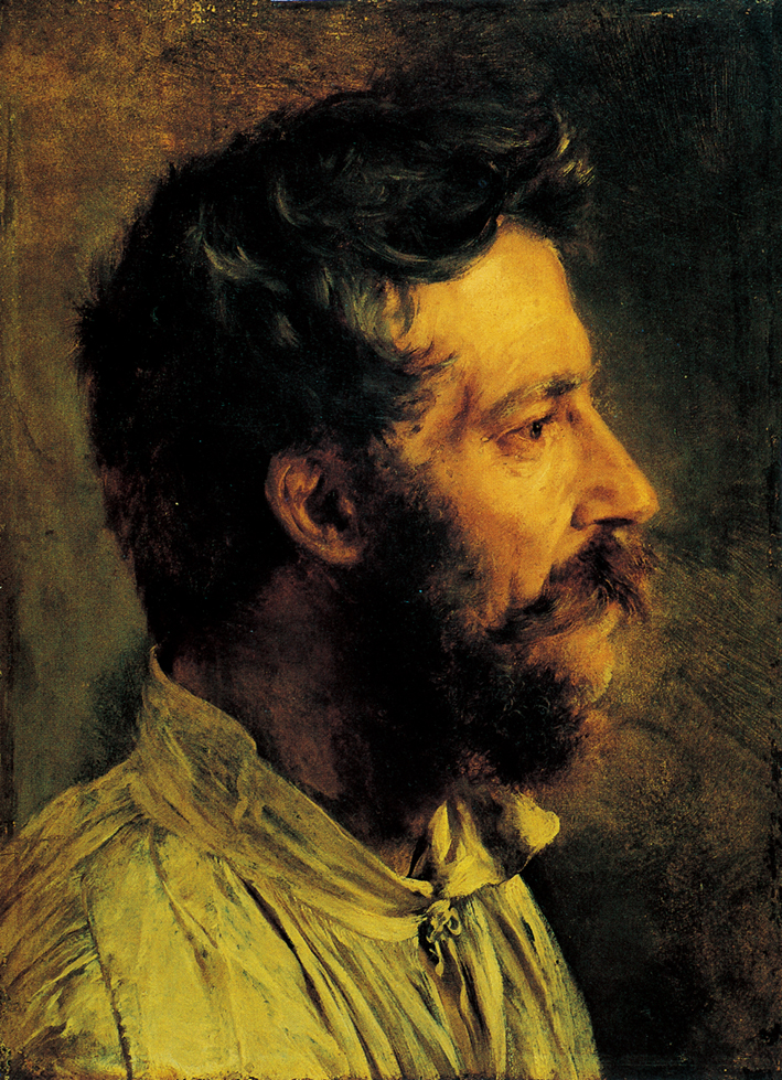  Adolpyh Von Menzel —— 有胡须的工人侧面肖像